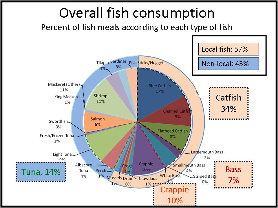 Overall fish consumption pie chart